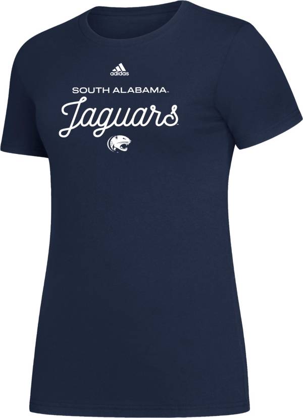 adidas Women's South Alabama Jaguars Blue Amplifier T-Shirt