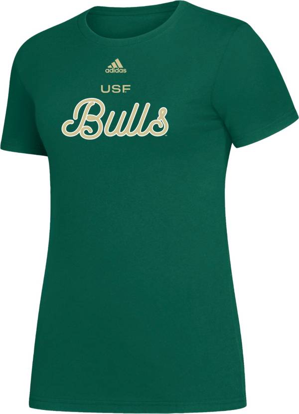 adidas Women's South Florida Bulls Green Amplifier T-Shirt