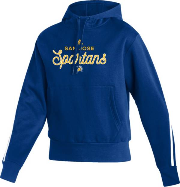 adidas Women's San Jose State Spartans Blue Pullover Hoodie
