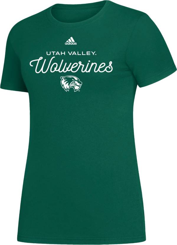 adidas Women's Utah Valley Wolverines Green Amplifier T-Shirt