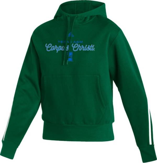 adidas Women's Texas A&M -Corpus Christi Islanders Green Pullover Hoodie