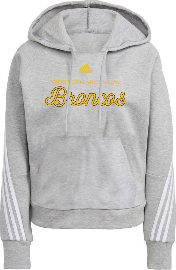 adidas Women's Western Michigan Broncos Grey Pullover Hoodie