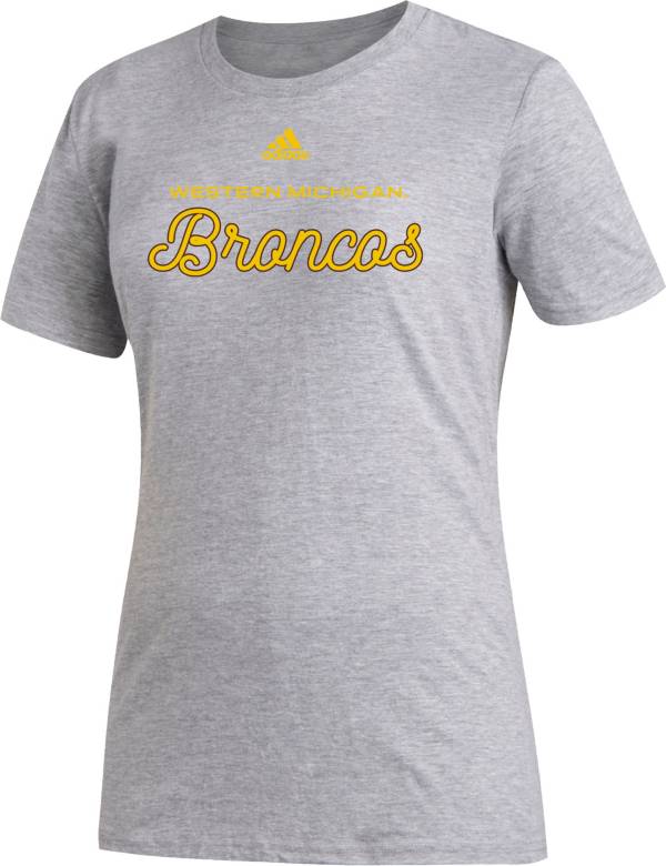 adidas Women's Western Michigan Broncos Grey Amplifier T-Shirt