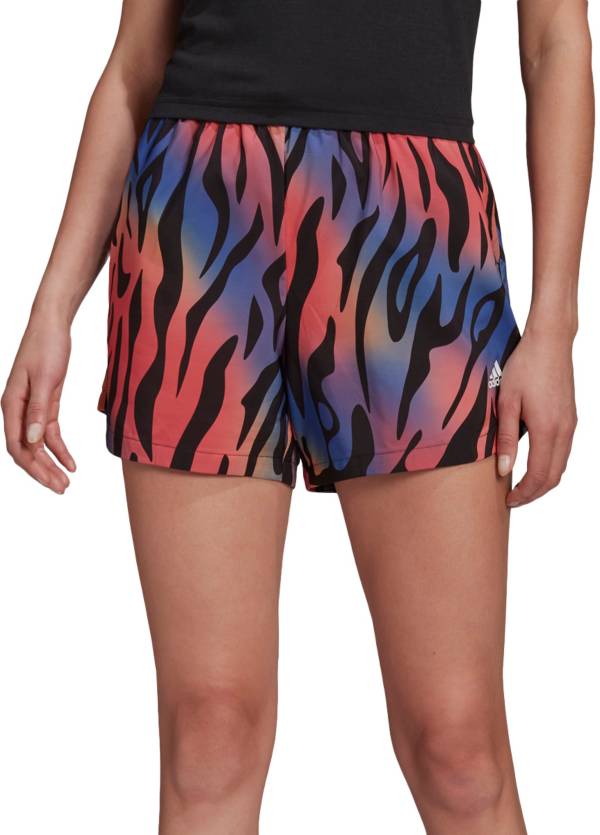 adidas Women's Tiger Print Woven Shorts