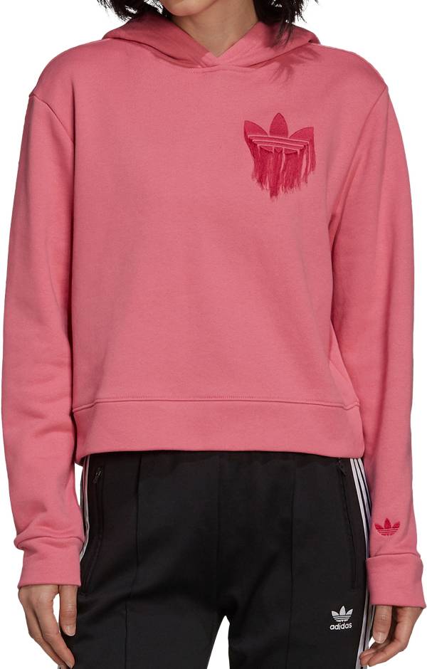 adidas Originals Women's Cropped Fringe Hoodie