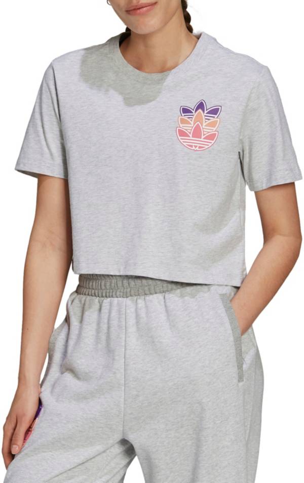 adidas Originals Women's Trefoil Logo Play Graphic T-Shirt