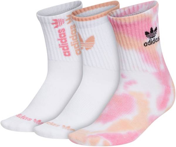 adidas Originals Women's Tie Dye Quarter Socks - 3 Pack
