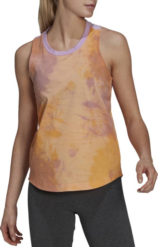 adidas Women's Tie-Dyed Effect Tank Top