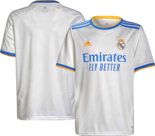 adidas Youth Real Madrid '21 Home Replica Jersey