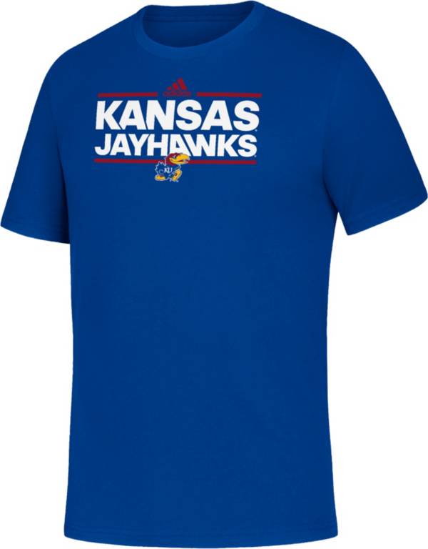 adidas Youth Kansas Jayhawks Blue Amplifier T-Shirt