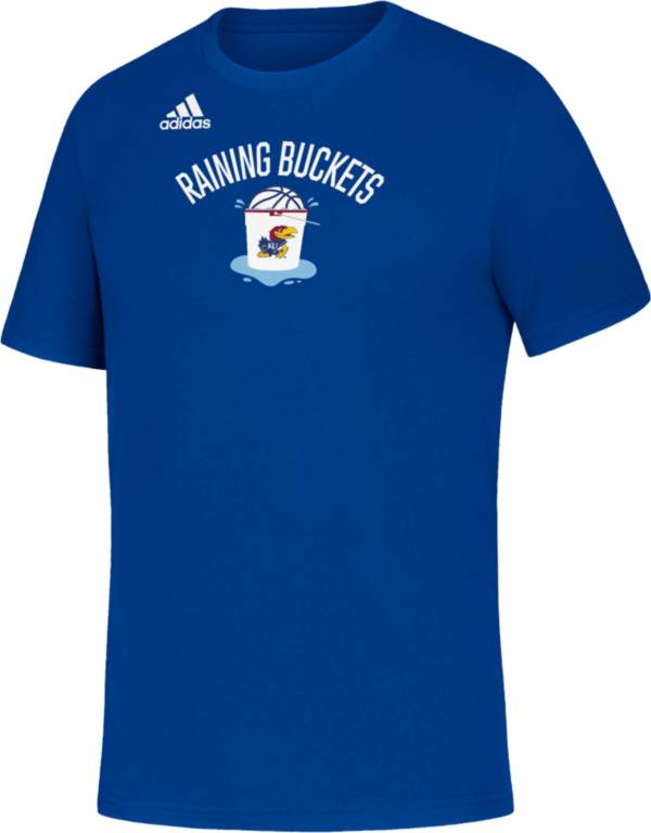 adidas Youth Kansas Jayhawks Blue Amplifier 'Raining Buckets' Basketball T-Shirt