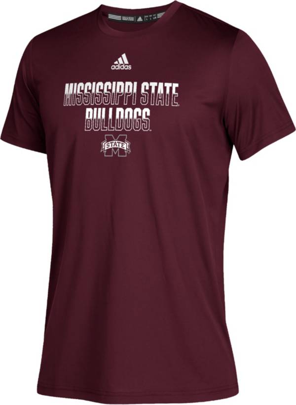 adidas Youth Mississippi State Bulldogs Maroon Climatech Performance T-Shirt