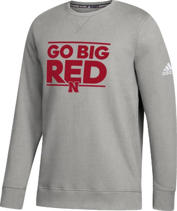 adidas Youth Nebraska Cornhuskers Grey Fleece Dassler Sweatshirt
