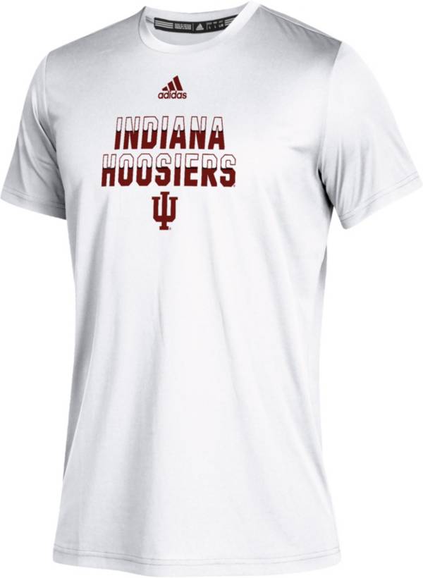 adidas Youth Indiana Hoosiers White Climatech Performance T-Shirt