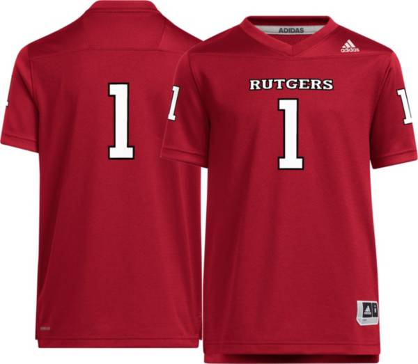 adidas Youth Rutgers Scarlet Knights #1 Scarlet Replica Football Jersey