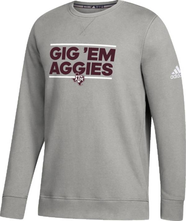 adidas Youth Texas A&M Aggies Grey Fleece Dassler Sweatshirt