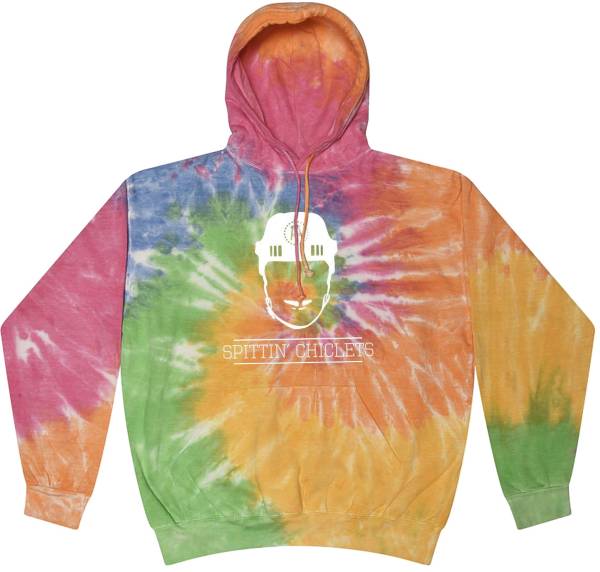 Spittin' Chiclets Tie-Dye Helmet Logo Hoodie