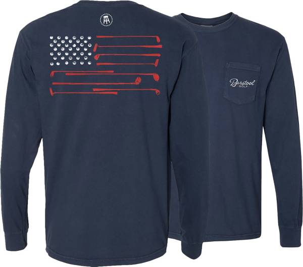 Barstool Sports Men's Flag Pocket Long Sleeve Golf Shirt product image