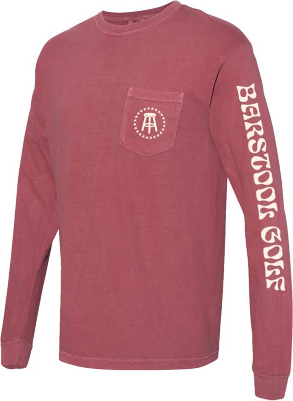 Barstool Sports Men's Stool & Stars Long Sleeve Golf T-Shirt product image