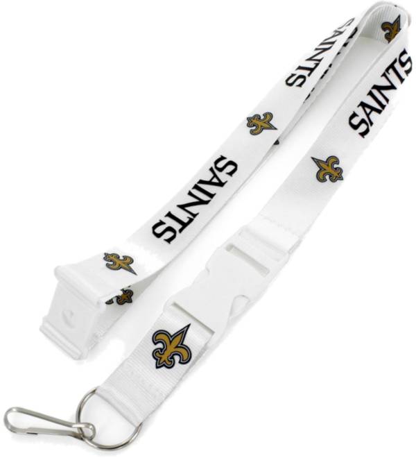 Aminco New Orleans Saints White Lanyard