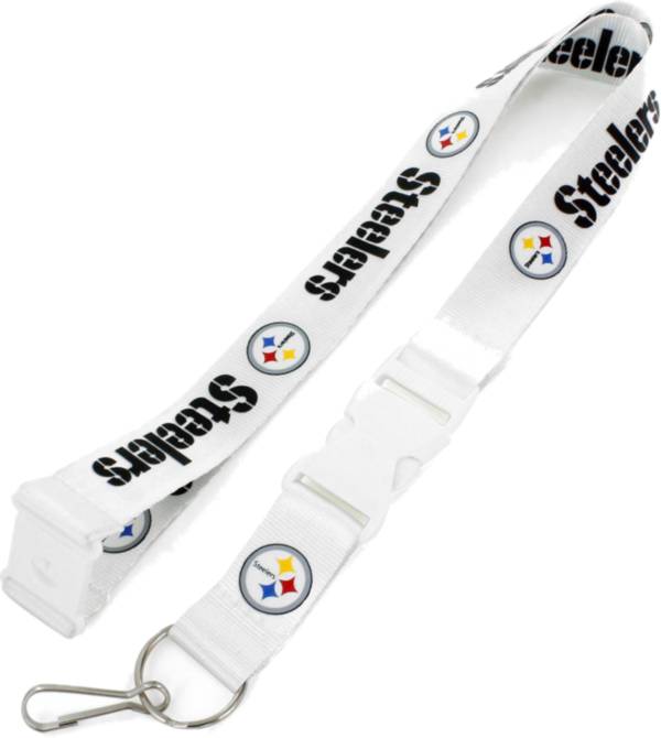 Aminco Pittsburgh Steelers White Lanyard