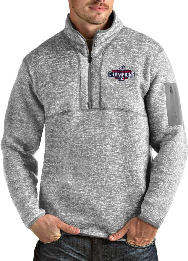 Antigua Men's 2021 World Series Champions Atlanta Braves Fortune Quarter-Zip Pullover Shirt