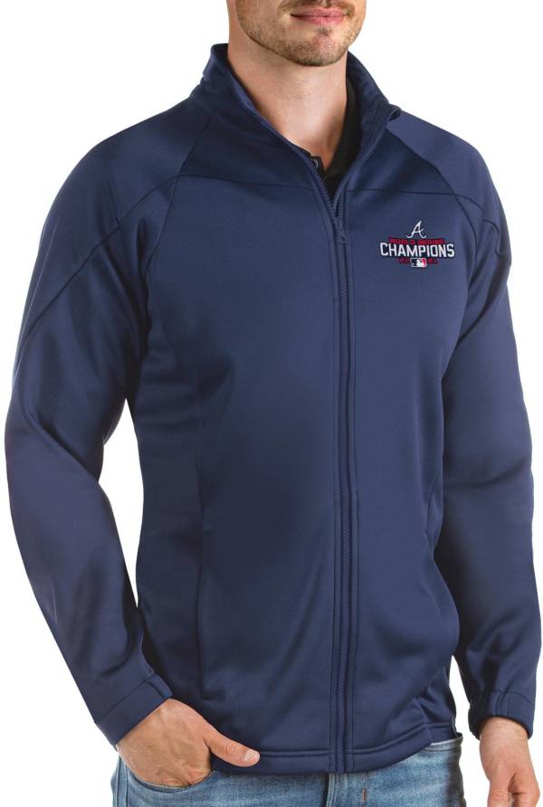 Antigua Men's 2021 World Series Champions Atlanta Braves Full-Zip Golf Jacket