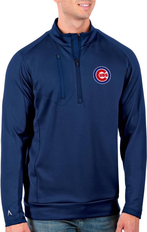 Antigua Men's Tall Chicago Cubs Generation Royal Half-Zip Shirt