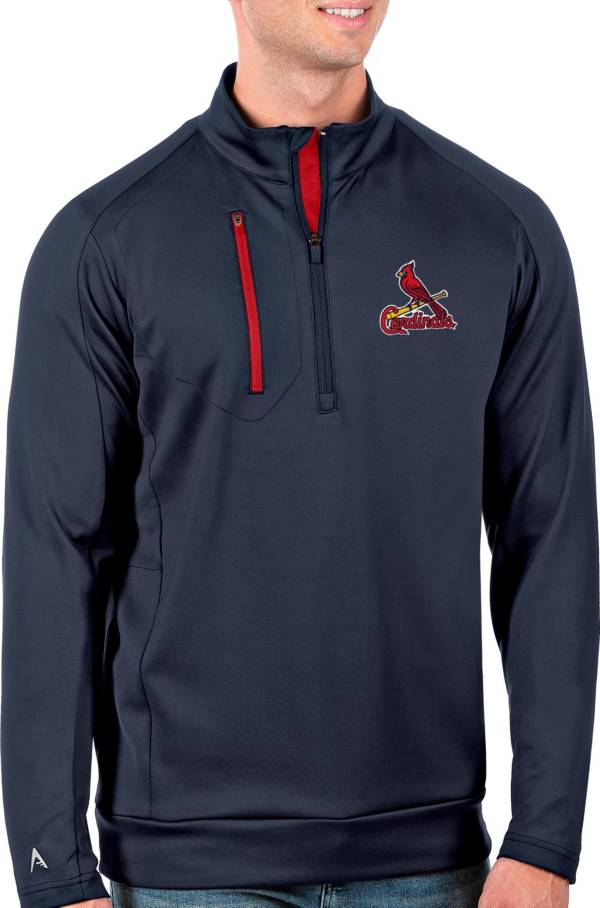 Antigua Men's St. Louis Cardinals Generation Navy Half-Zip Pullover