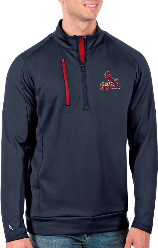 Antigua Men's Tall St. Louis Cardinals Generation Navy Half-Zip Shirt