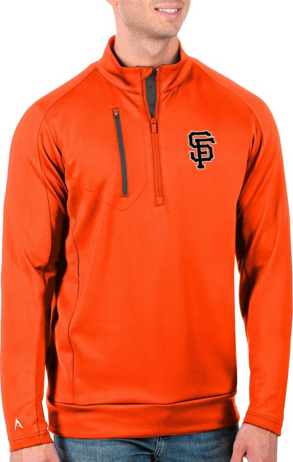 Antigua Men's Tall San Francisco Giants Generation Mango Half-Zip Pullover