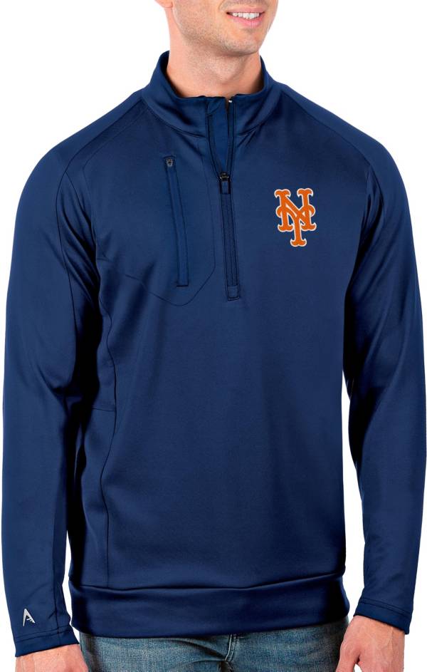 Antigua Men's Tall New York Mets Generation Royal Half-Zip Pullover