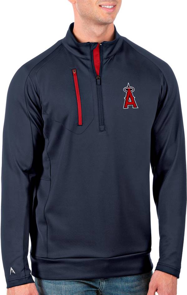 Antigua Men's Tall Los Angeles Angels Generation Navy Half-Zip Pullover
