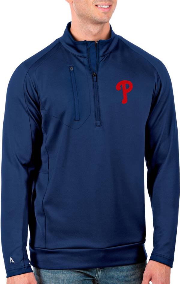 Antigua Men's Tall Philadelphia Phillies Generation Royal Half-Zip Pullover product image