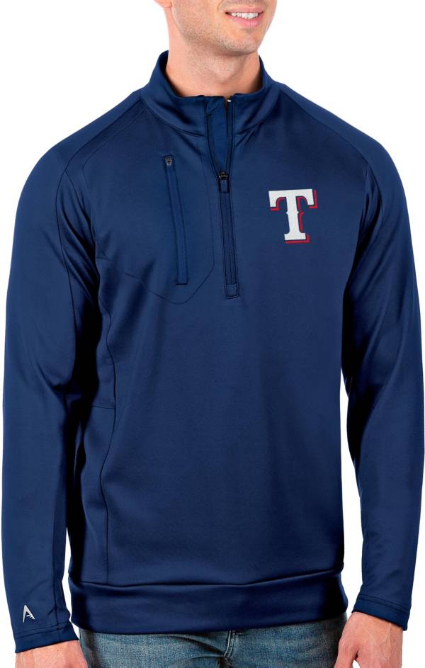 Antigua Men's Tall Texas Rangers Generation Royal Half-Zip Pullover