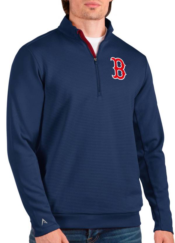 Antigua Men's Boston Red Sox Navy Quarter-Zip Pullover