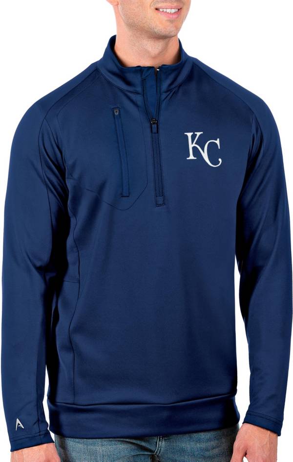 Antigua Men's Tall Kansas City Royals Generation Royal Half-Zip Shirt