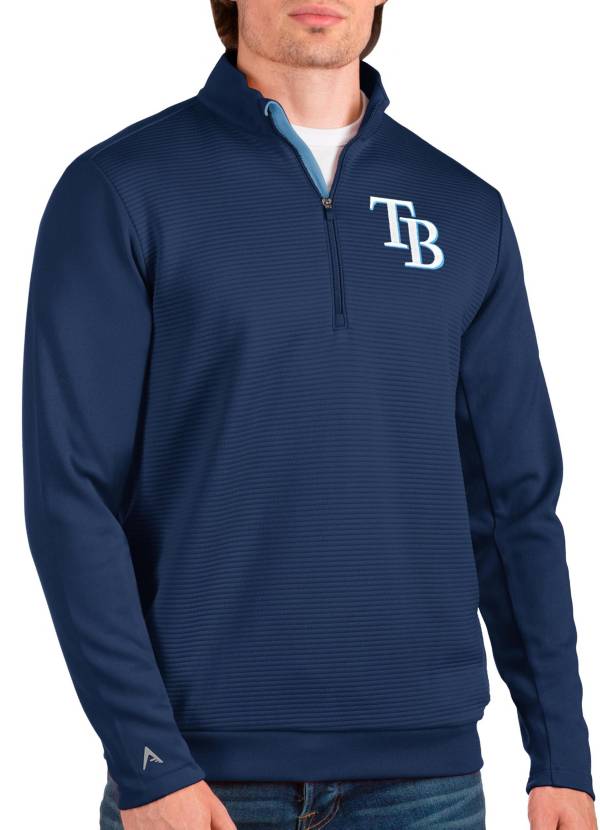 Antigua Men's Tampa Bay Rays Navy Quarter-Zip Pullover