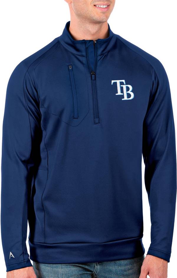 Antigua Men's Tall Tampa Bay Rays Generation Royal Half-Zip Shirt