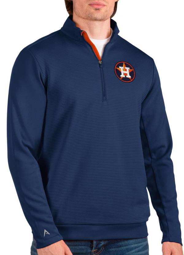 Antigua Men's Houston Astros Navy Quarter-Zip Pullover