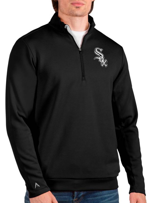 Antigua Men's Chicago White Sox Black Quarter-Zip Pullover