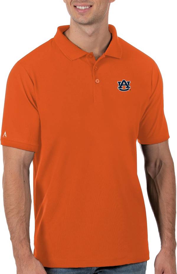 Antigua Men's Auburn Tigers Orange Legacy Pique Polo