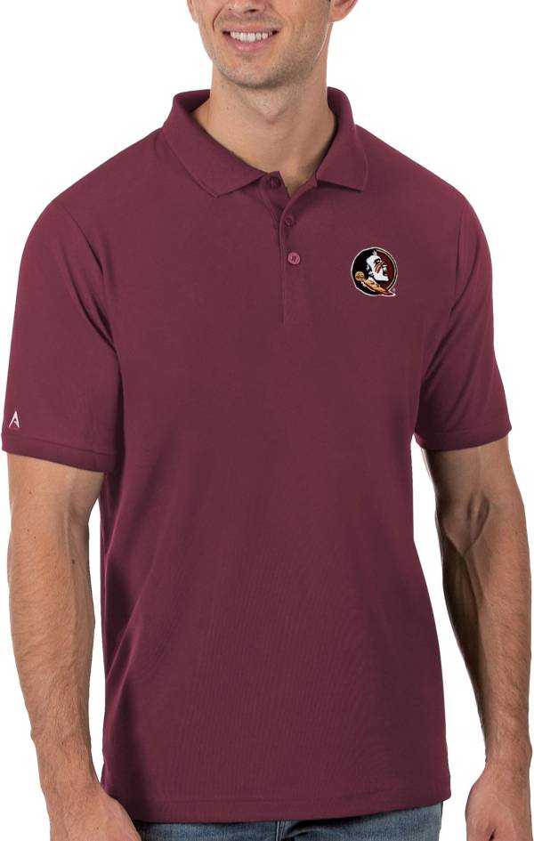 Antigua Men's Florida State Seminoles Garnet Legacy Pique Polo