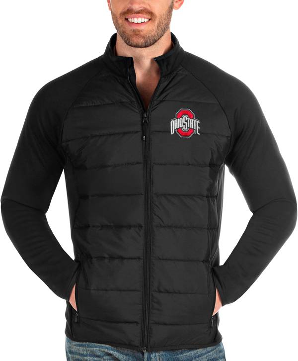 Antigua Men's Ohio State Buckeyes Black Altitude Full-Zip Jacket product image
