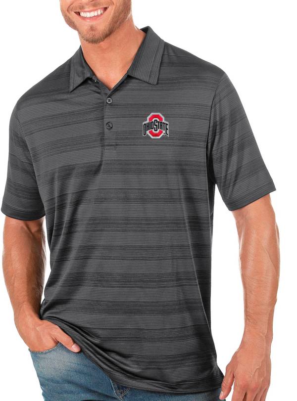 Antigua Men's Ohio State Buckeyes Gray Compass Polo