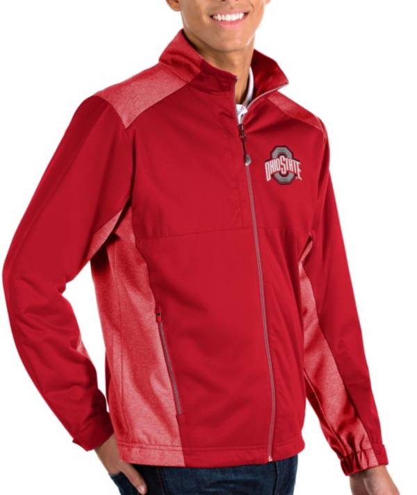 Antigua Men's Ohio State Buckeyes Scarlet Revolve Full-Zip Jacket