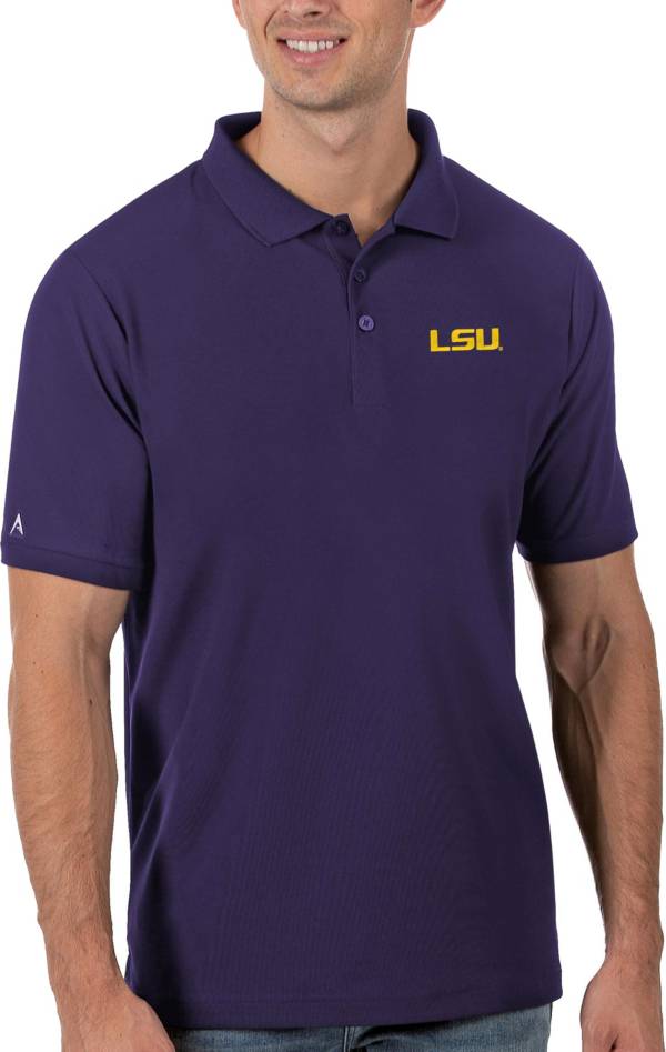 Antigua Men's LSU Tigers Purple Legacy Pique Polo