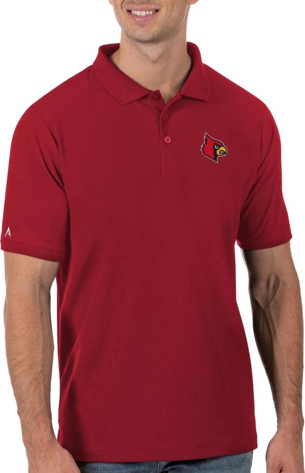 Antigua Men's Louisville Cardinals Cardinal Red Legacy Pique Polo