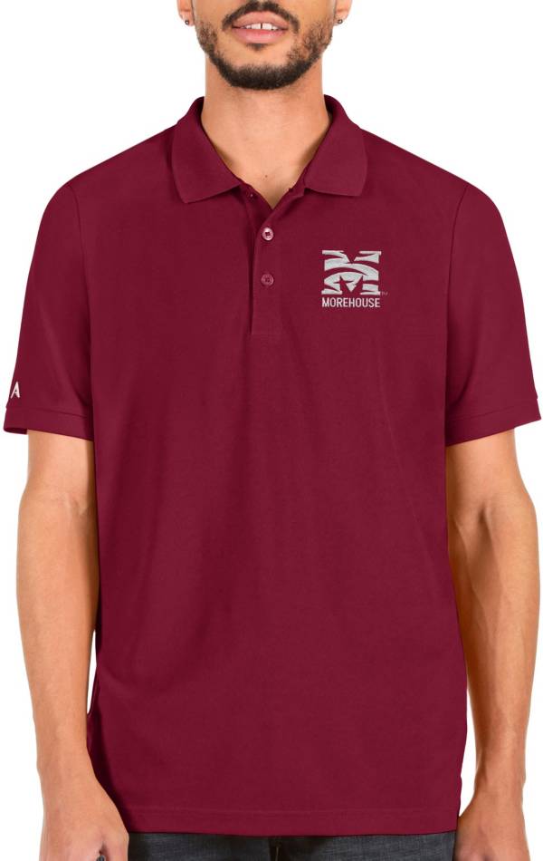 Antigua Men's Morehouse College Maroon Tigers Maroon Legacy Pique Polo product image
