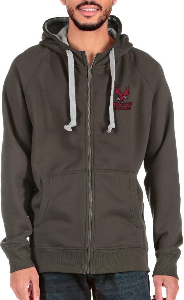 Antigua Men's North Carolina Central Eagles Grey Victory Full Zip Jacket